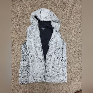 Open front fuzzy vest